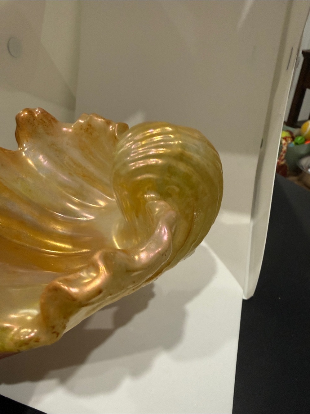 Iridescent Gold Resin Decorative Bowl - Home Art - Picture 7 of 11